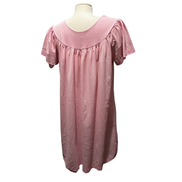 Vintage Handmade 70's Pink Flowy Nightgown with Pocket Sz Medium/Large Womens Sh - Picture 5 of 12